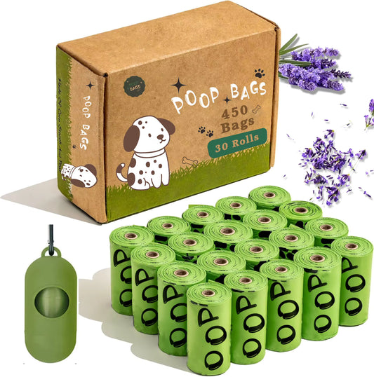 CAMA Dog Poop Bags — 450 Bags / 30 Rolls + Dispenser