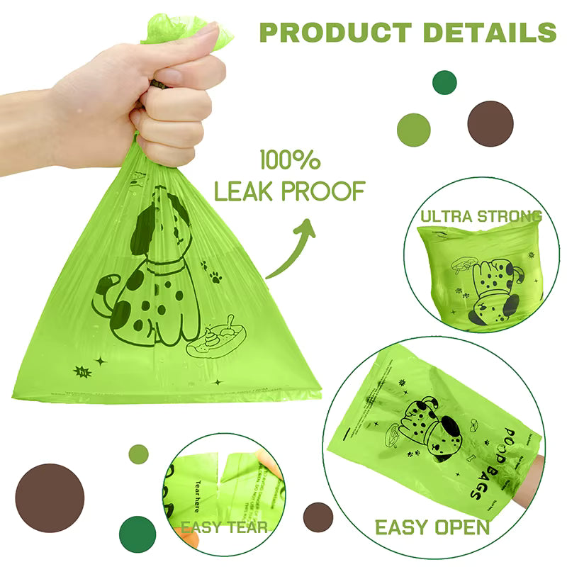 CAMA Dog Poop Bags — 450 Bags / 30 Rolls + Dispenser
